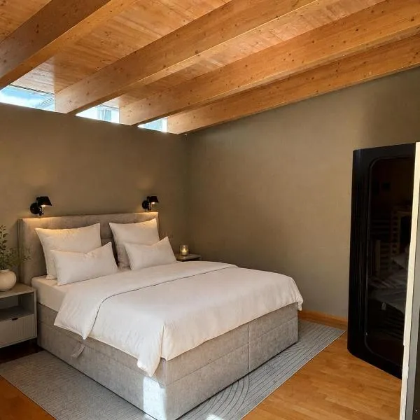 PaderCityLoft- lichtdurchflutet und privat mit Kamin-Dachterrasse-Sauna-Außendusche im Atrium, hotel in Paderborn