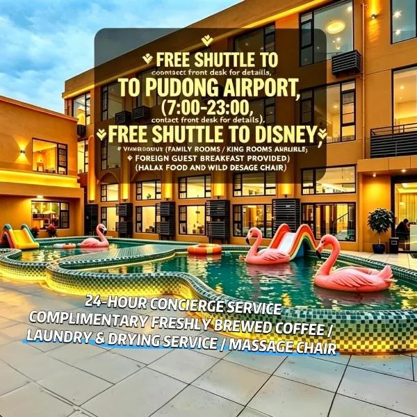 初心莫舍酒店Chuxin Moshe Hotel Shanghai Shanghai International Tourism Resort BranchFree shuttle to Shanghai Airport Disneyland Heartshaped outdoor infinity pool Freshly ground coffee Laundry service Massage chairs Breakfast for foreign, khách sạn ở Thượng Hải