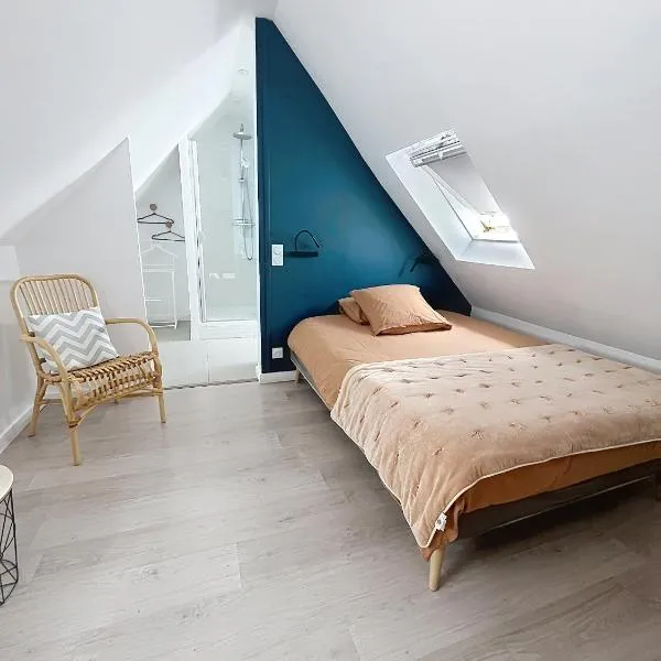 Havre de paix et jardin tropical. Chambre privée โรงแรมในLe Rheu