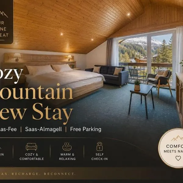 Mountain View Suite near Saas-Fee Self Check-in, hotel em Saas-Almagell