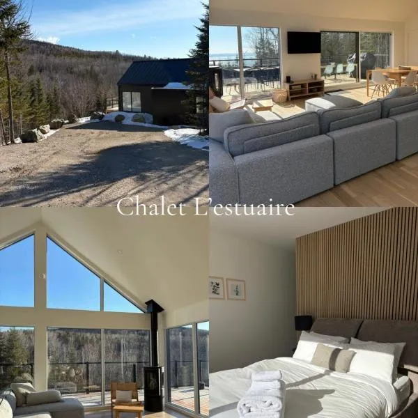 Chalet L'Estuaire, River View, Spa: Saint-Joseph-de-la-Rive şehrinde bir otel