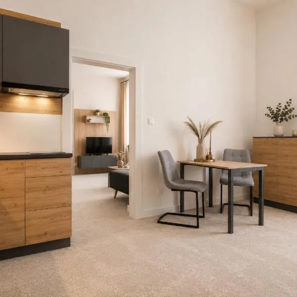 ALURE RESIDENCES 10 - 24h self check-in & private parking next to the apartment building included, CITY CENTER right on SNP Square in a quiet passage, new building, best deal in town, hotell i Banská Bystrica