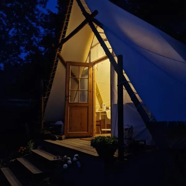 Tente Lodge Logement Insolite 4pers Campagne Normande Orne, hotel em Ménil-Hubert-sur-Orne