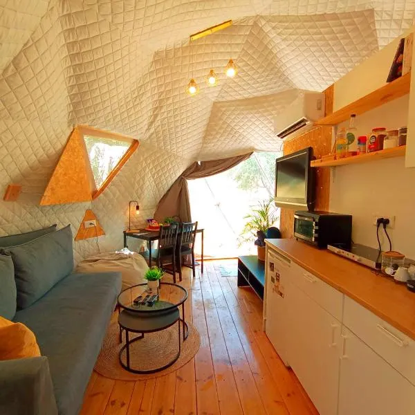 Olive Dome 2 - כיפה גיאודזית קטנה ומודרנית בין עצי הזית, hotel en Yavneʼel