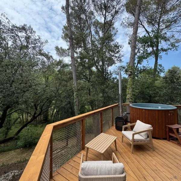 Aniane में, होटल Domaine d'Olga - Lodges & SPA
