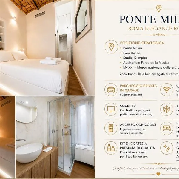 Roma Elegance Room Ponte Milvio & Private Parking, hotel a Roma
