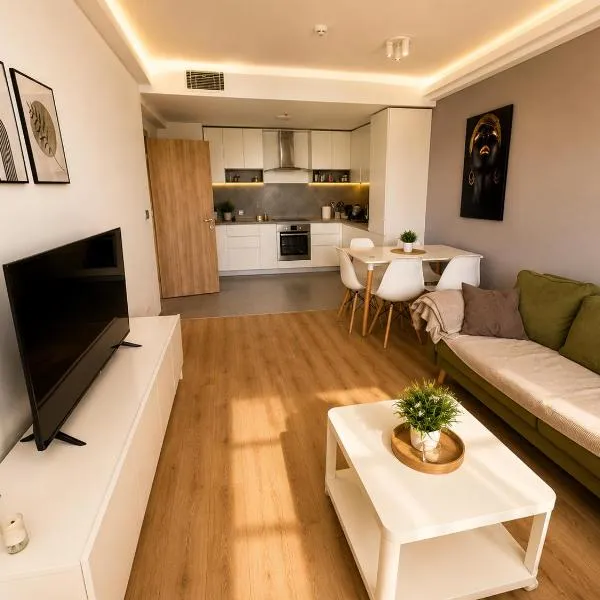 Luxury Apartment with Free Fitness Sauna and Pool Sony Appartment No3 at Cevahir Sky City، فندق في إسكوبية