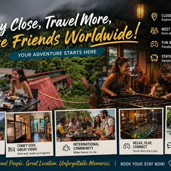 Mimosa Backpackers Hostel, hotel i Nongkhiaw