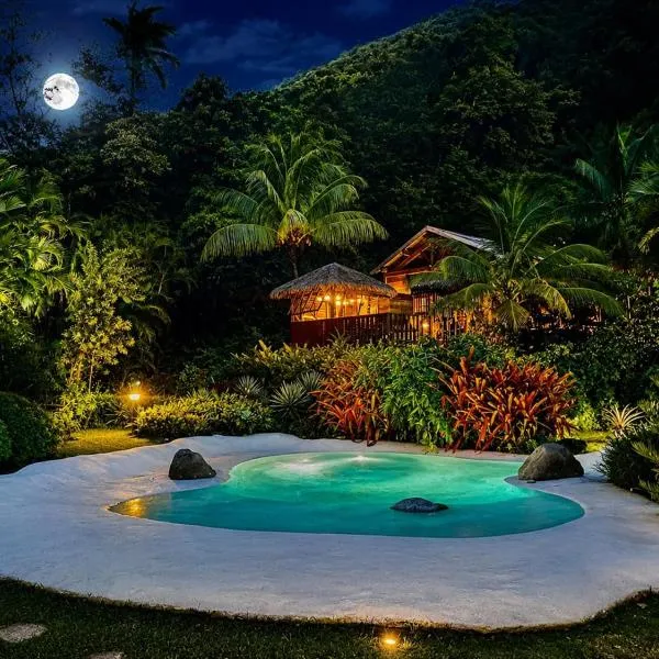 West Indies Cottage, cottages haut de gamme avec piscine, jacuzzi et vue jungle, hotel Pointe-Noire-ban
