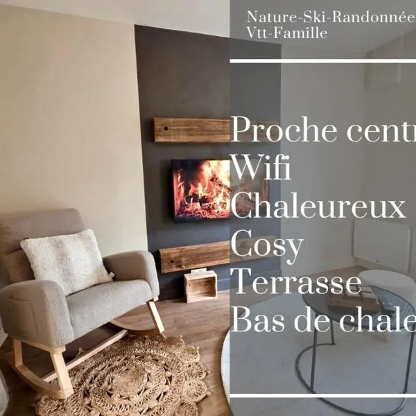 Cozy apartment for 4 people in Allos, ground floor of chalet, hotel en Allos