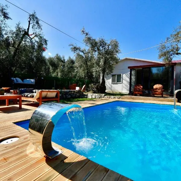 bungalov ve göl kenarina kurulmuş sahil evi.، فندق في Demirışık