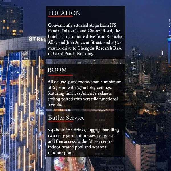 The St. Regis Chengdu, hotel v destinaci Čcheng-tu