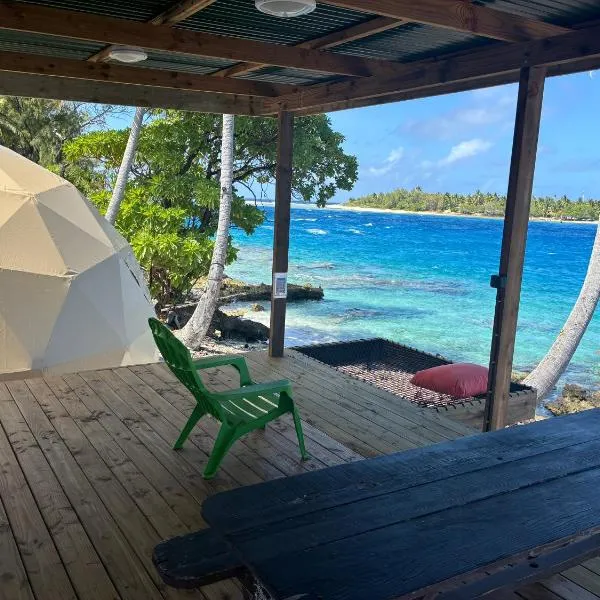 Dôme en face de la Passe de Tiputa, hôtel à Rangiroa