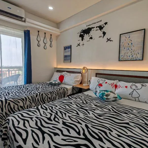 Condo Azur Suites A732, Amani Resorts Residences, 5 minutes Airport, Netflix, Stylish, Cozy with Luxurious Swimming Pool, hôtel à Pusok