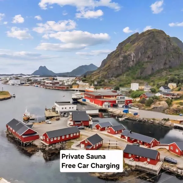 Ytterviks Rorbu Lofoten Private Sauna & Free elektric CarCharging, hotel em Stamsund