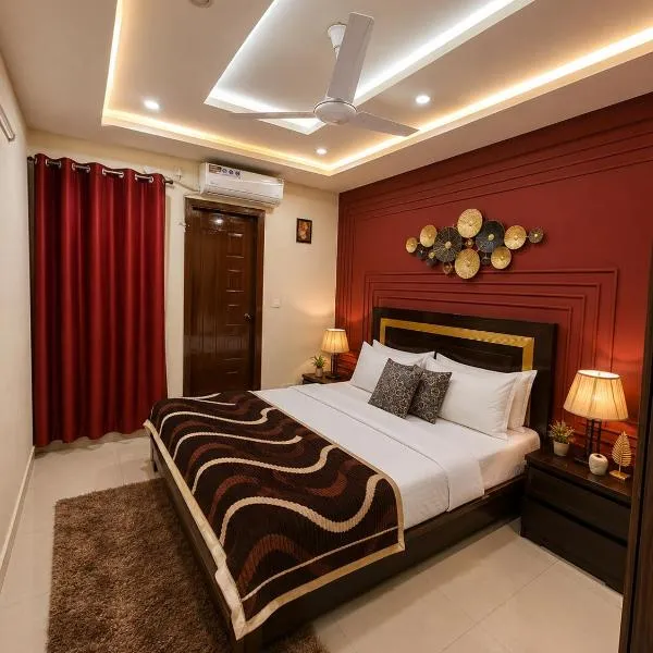 Self-CheckIN 2 bedroom luxury Apartment comfort style,with the beautiful view Islamabad، فندق في اسلام اباد