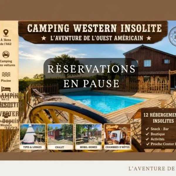 Camping Syl-Vallée Western Village، فندق في Bouglon