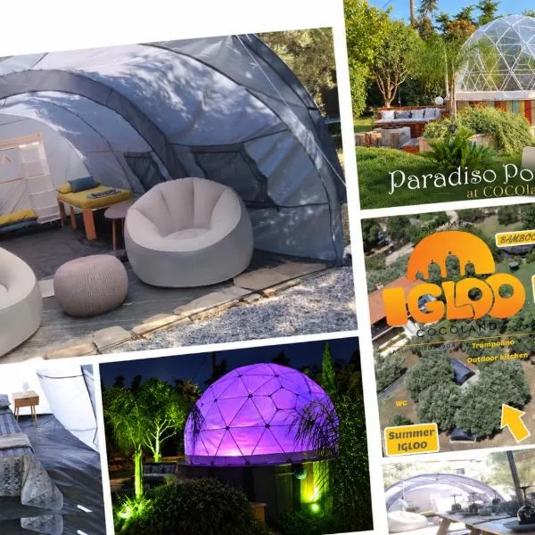 Summer IGLOO by the sea in COCOland, מלון בPálioura