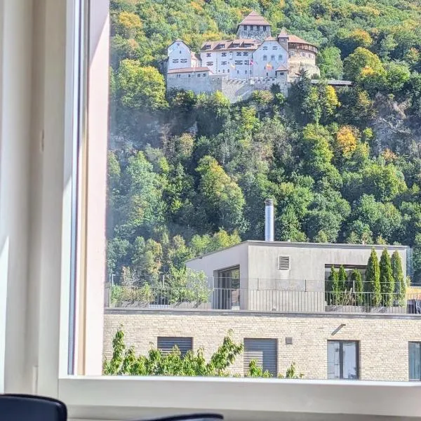 Vaduz Castle View Apartment in City Center with balcony and parking，位于瓦杜兹的酒店