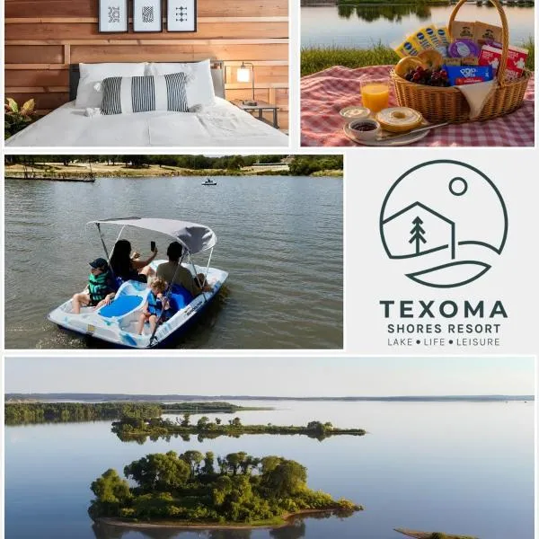 Spacious Wooden Suite #6 By The Lake at Texoma Shores Resort,位于Madill的酒店
