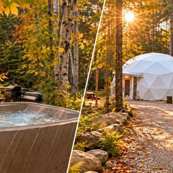 L'Évasion - Dôme avec spa en nature et accès au lac, hotel din Saint Zenon