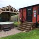 Stunning railway carriage with private hot tub