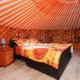 Orange Yurt with Hot Tub- Sleeps 3 Parking & WiFi, Turriff