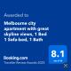 Melbourne city apartment with great skyline views, 1 Bed 1 Sofa-bed, 1 Bath - Fotografie 2
