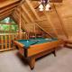 1 bedroom log cabin with hot tub, pool table, great location!