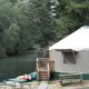 Secluded Lakefront Yurt with Private Beach near Portland, Oregon, Dunes City