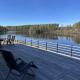 Newly built log cabin on a lakeside plot near Hultsfred