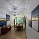 2 bedroom apartment, cozy living room 2 steps from the beach