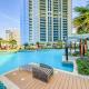 Vogue Vacation Homes, Business Bay Aykon City Tower Close to Downtown Burj Khalifa and Dubai Mall, Two Bedroom Apartment with Large Balcony Sea view, Access to all Amenities, Dubaj