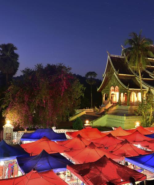 One of the most visited landmarks in Luang Prabang. 