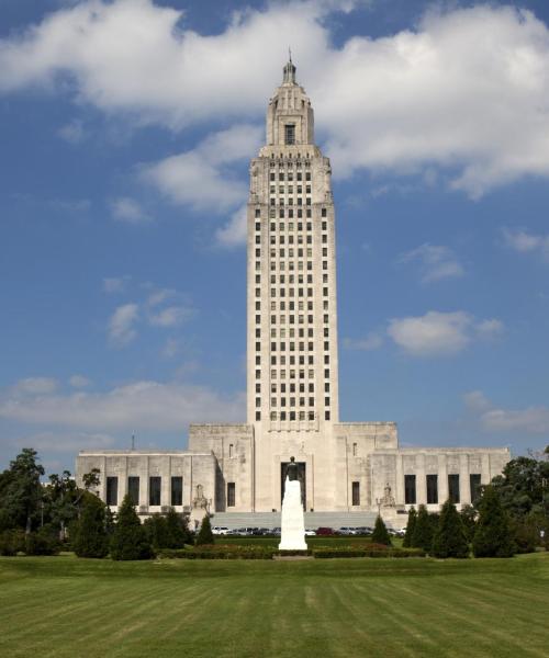 Salah satu mercu tanda yang paling dikunjungi di Baton Rouge.