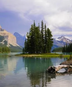 A beautiful view of Jasper National Park .