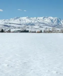 Una bonita panorámica de Snowbasin Ski Resort