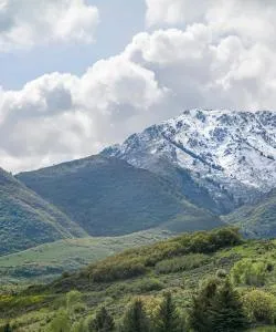 A beautiful view of Powder Mountain .