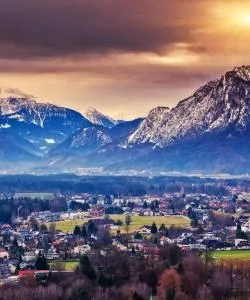 A beautiful view of Salzburg surrounding