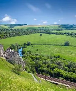 A beautiful view of Central Russia .
