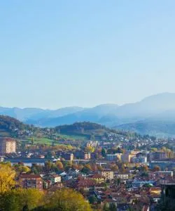 Piękny widok na region Bergamo Province