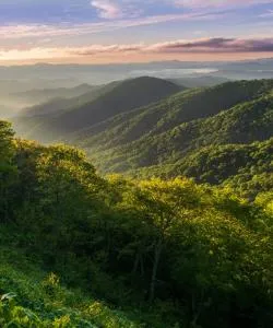 Een mooi uitzicht op Blue Ridge Mountains
