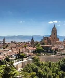 A beautiful view of Segovia.