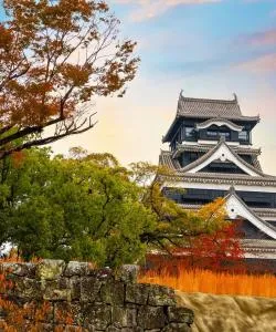 Piękny widok na region Kyushu