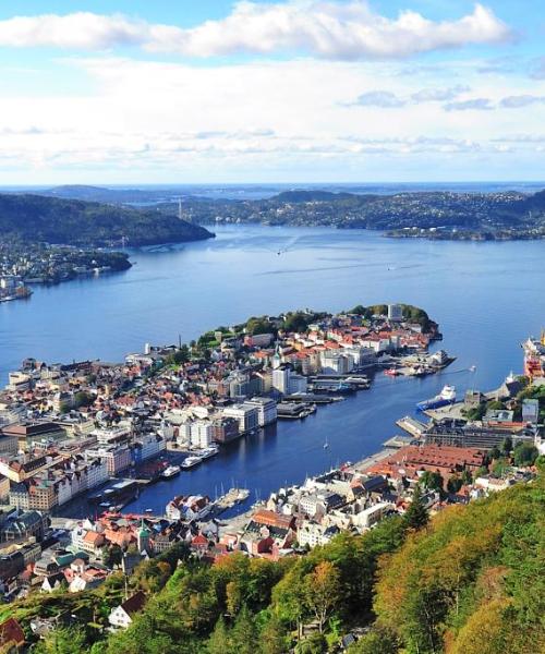 Ein schöner Blick auf die Region Bergen Kommune