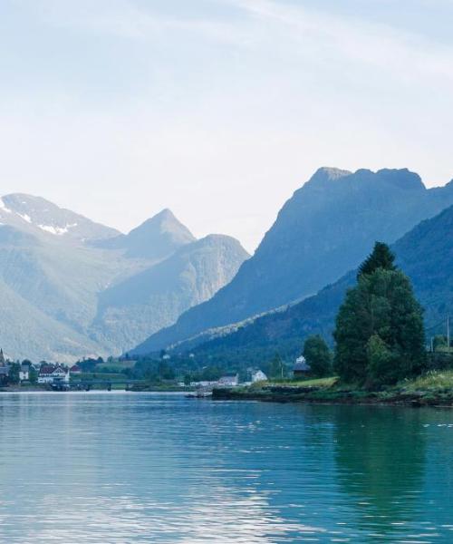 Gražus regiono Nordfjord vaizdas