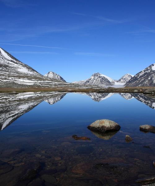 Krásný pohled na region Lapland Sweden