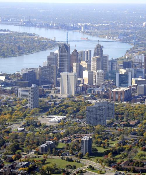 A beautiful view of Detroit Metropolitan Area