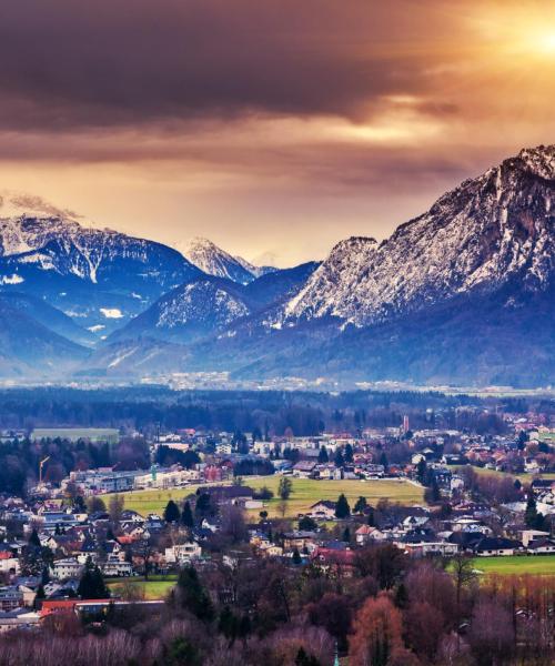 A beautiful view of Salzburg surrounding