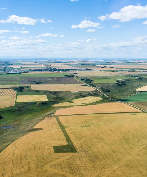 Krásný pohled na region Central Alberta